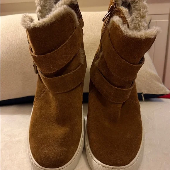 Rockport Cobb Hill Collection ELYSSE Buckle Fur Women Leather Boots - Picture 1 of 9